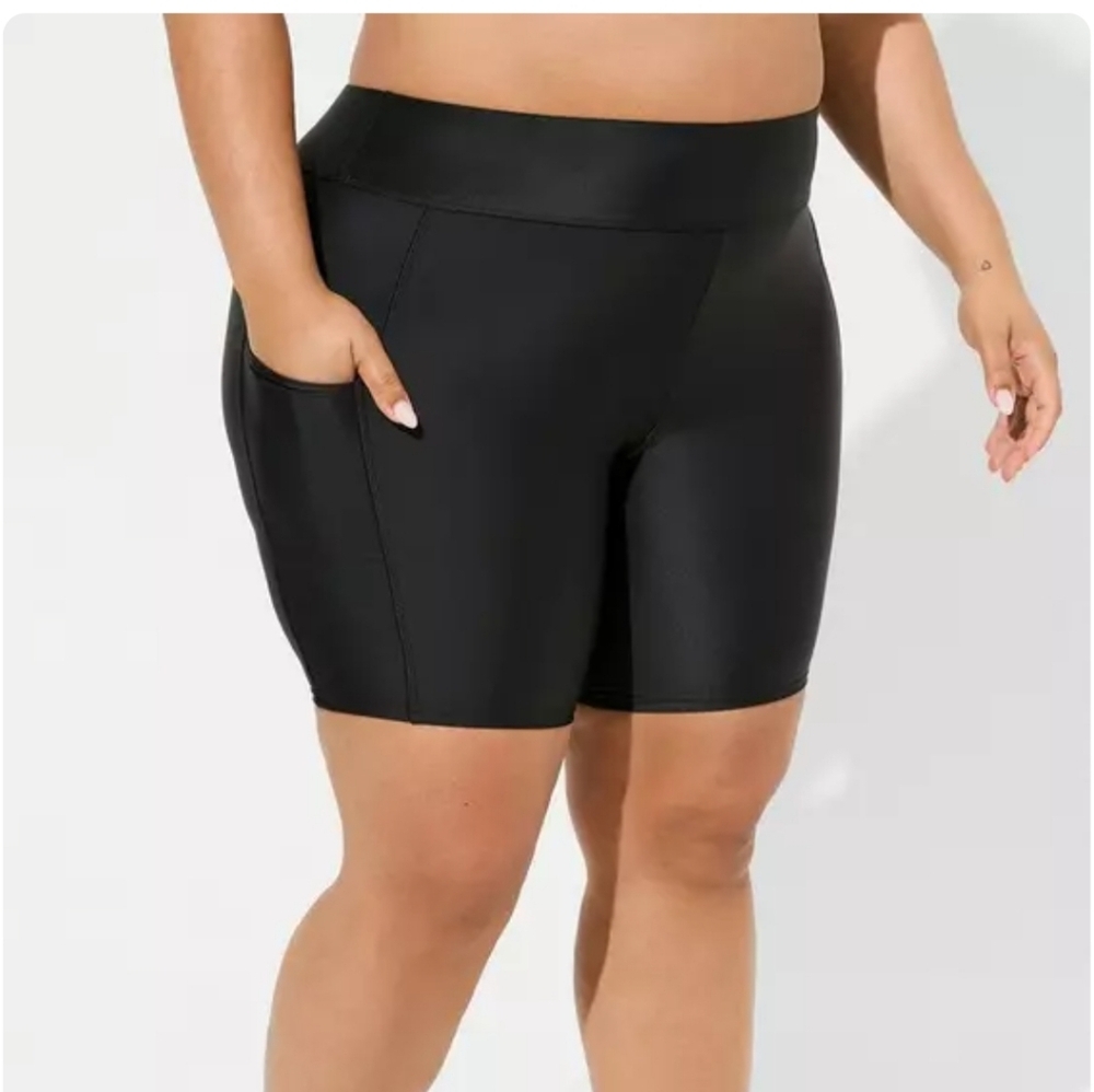 🆕️🩱TORRID SWIM BIKER SHORTS WITH POCKETS🩱